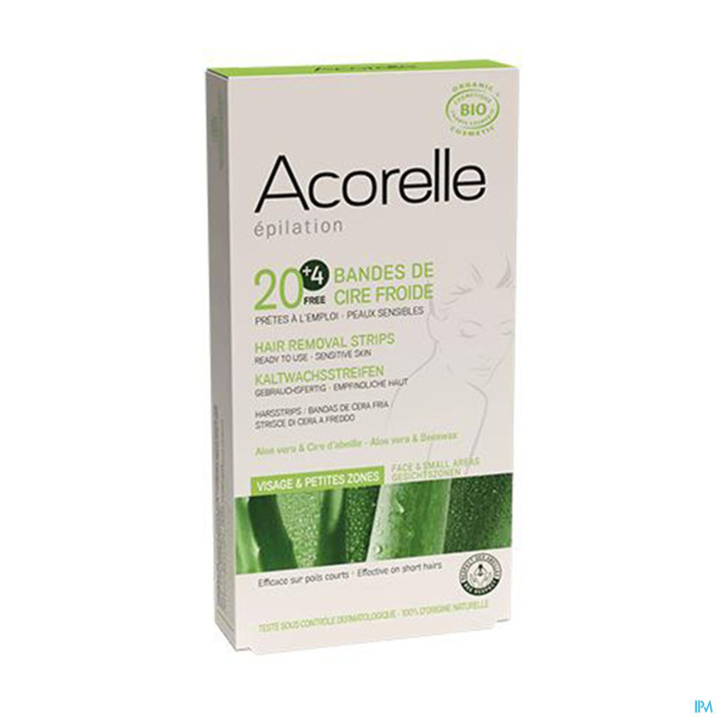 Acorelle bandes depilatoires visage 2x12