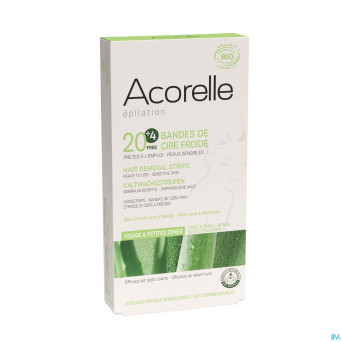 Acorelle bandes depilatoires visage 2x12