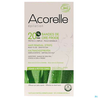Acorelle bandes depilatoires visage 2x12