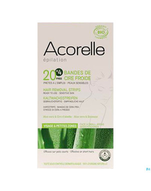 Acorelle bandes depilatoires visage 2x12