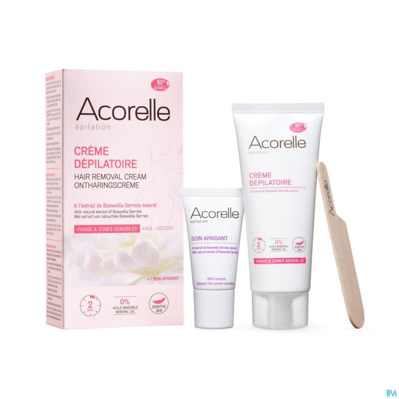 Acorelle cr depilatoire visage&zones sensible 75ml