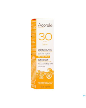 Acorelle creme solaire visage spf30 40ml