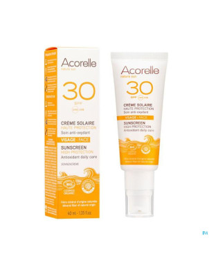Acorelle creme solaire visage spf30 40ml