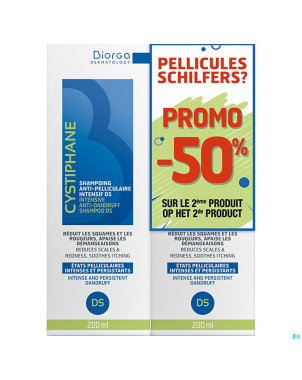 Cystiphane shampoo a/pell intensif ds 2x200ml duo