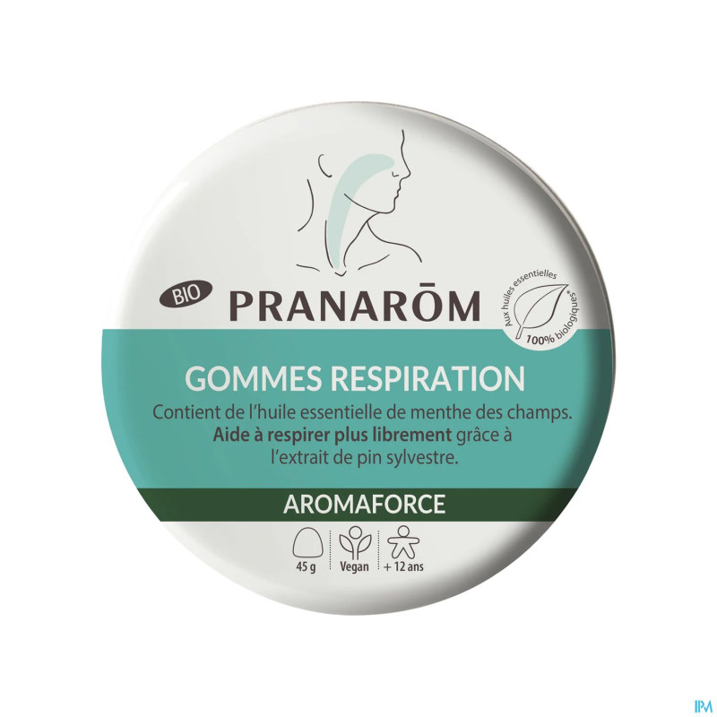 Pranarom aromaforce bio gommes respiration 45g