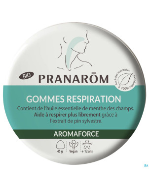 Pranarom aromaforce bio gommes respiration 45g