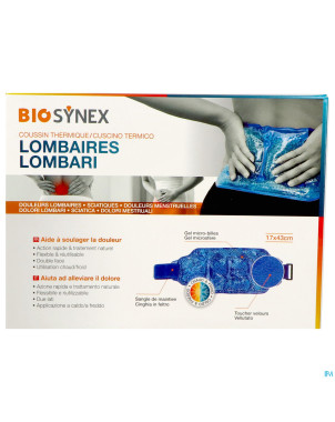 Biosynex coussin thermique lombaires 17x43cm