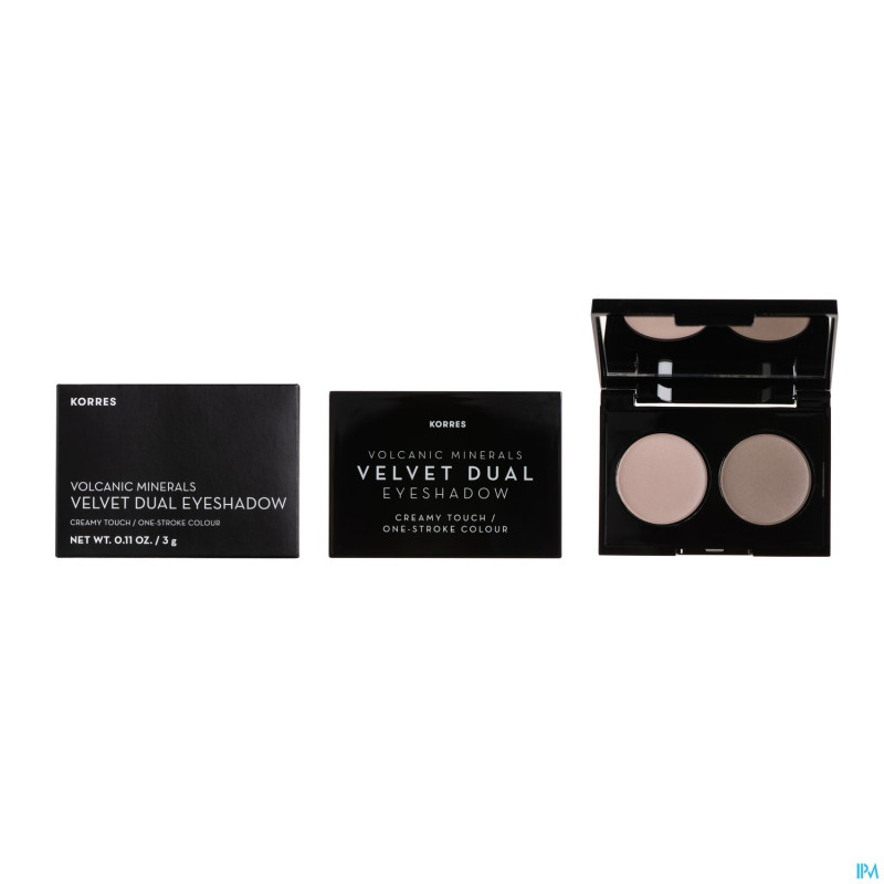 Korres km volc.miner.dual velv.eyesh.grey taupe 38
