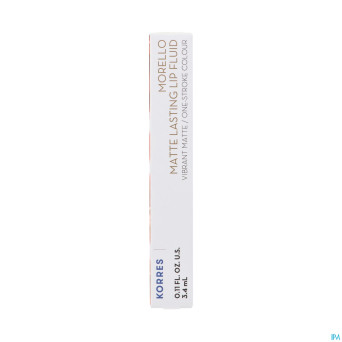 Korres km morello matte last.lip fluid.red clay 58