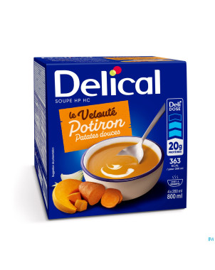 Delical soupe vel.potiron patates douces&cr4x200ml
