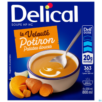 Delical soupe vel.potiron patates douces&cr4x200ml