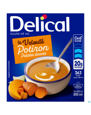 Delical soupe vel.potiron patates douces&cr4x200ml