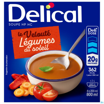 Delical soupe veloute legumes soleil    4x200ml