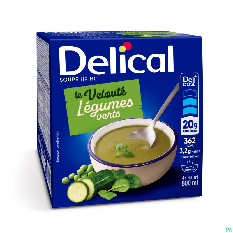 Delical soupe veloute legumes verts    4x200ml