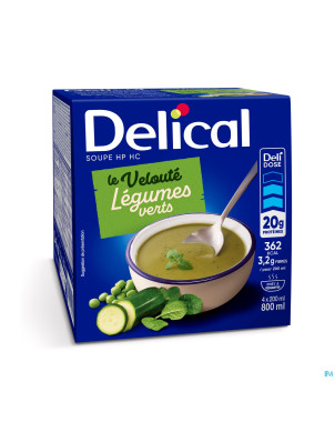 Delical soupe veloute legumes verts    4x200ml