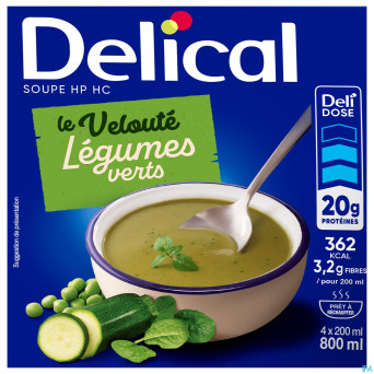 Delical soupe veloute legumes verts    4x200ml