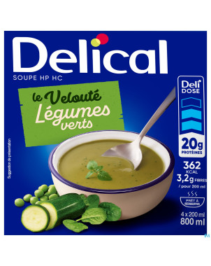 Delical soupe veloute legumes verts    4x200ml