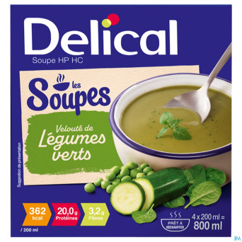 Delical soupe veloute legumes verts    4x200ml