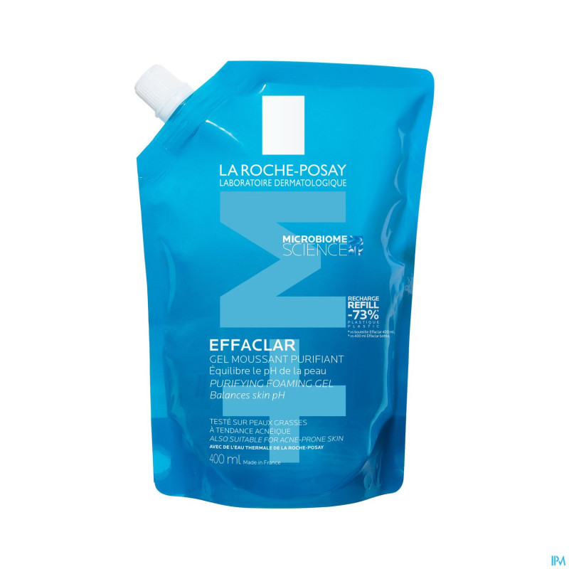 Lrp effaclar gel moussant purifiant recharge 400ml