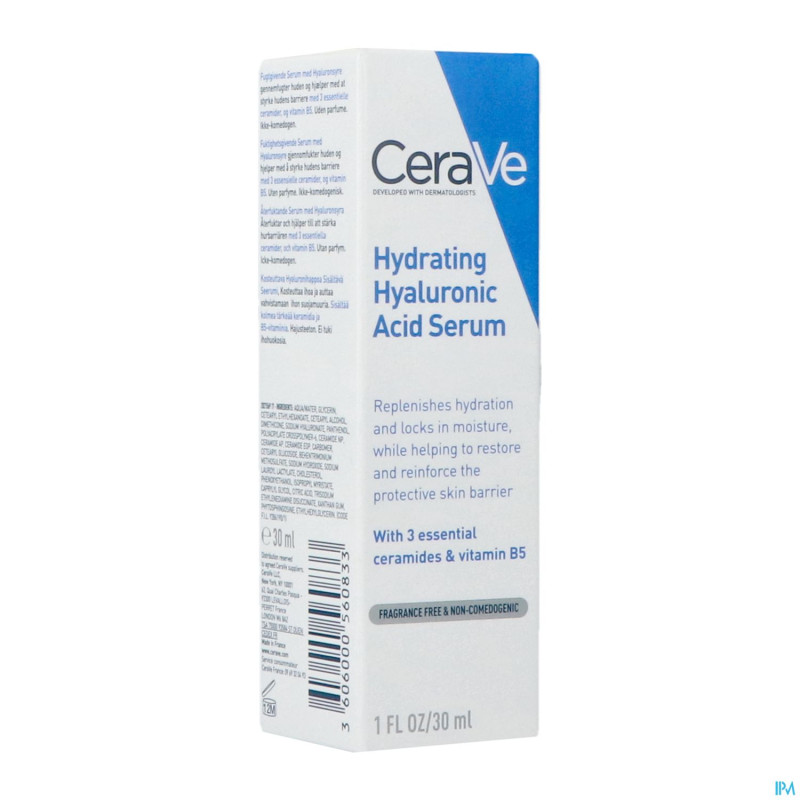Cerave serum hydratant acide hyaluronique  fl 30ml