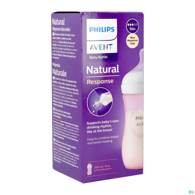 Philips avent natural 3.0 biberon rose    260ml