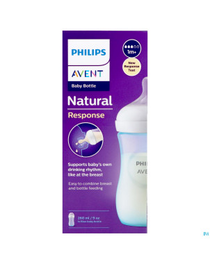 Philips avent natural 3.0 biberon bleu    260ml