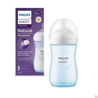 Philips avent natural 3.0 biberon bleu    260ml