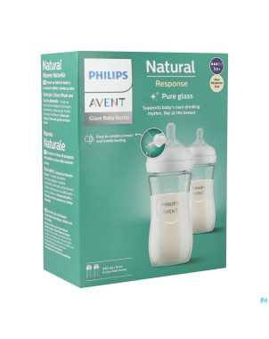 Philips avent natural 3.0 biberon verre duo2x240ml