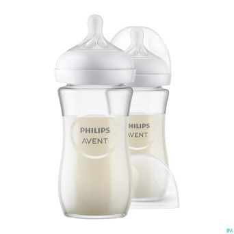 Philips avent natural 3.0 biberon verre duo2x240ml