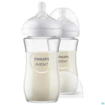 Philips avent natural 3.0 biberon verre duo2x240ml
