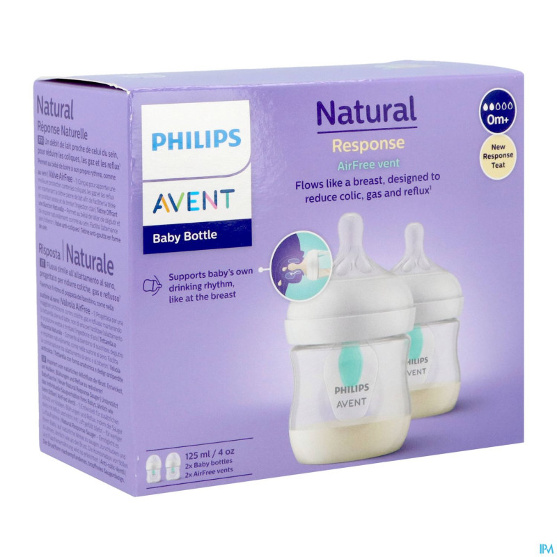 Philips avent natural 3.0 airfree biberon 2x125ml