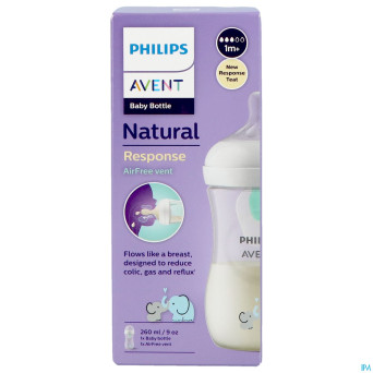 Philips avent natural 3.0 airfree bib.eleph.260ml
