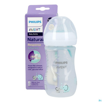 Philips avent natural 3.0 airfree bib.eleph.260ml