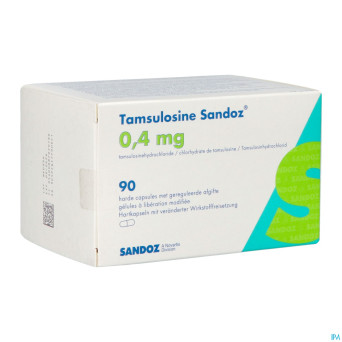 Tamsulosine sandoz 0,4mg lib.modif.    caps 90 pip