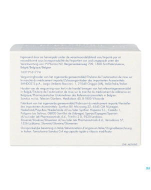 Tamsulosine sandoz 0,4mg lib.modif.    caps 90 pip