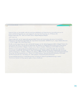 Tamsulosine sandoz 0,4mg lib.modif. caps 200 pip