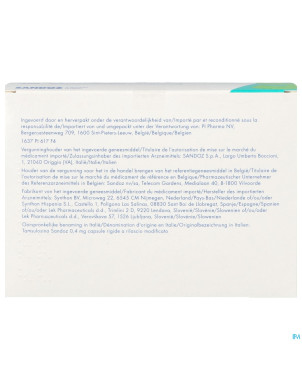 Tamsulosine sandoz 0,4mg lib.modif. caps 200 pip