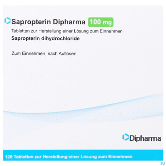 Sapropterin dipharma 100mg comp sol 120