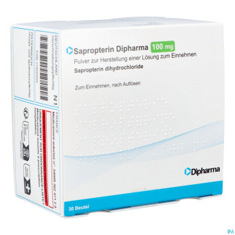 Sapropterin dipharma 100mg pdr sol buv. sach 30