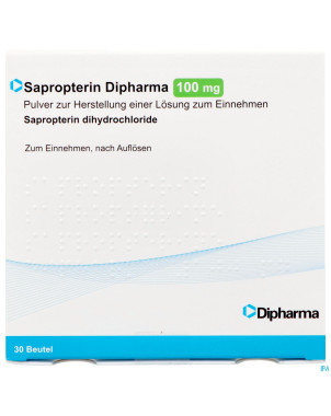 Sapropterin dipharma 100mg pdr sol buv. sach 30