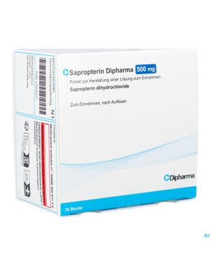 Sapropterin dipharma 500mg pdr sol buv. sach 30