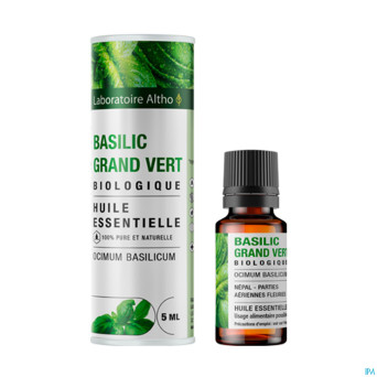 Altho huile ess. bio basilic grand vert    5ml