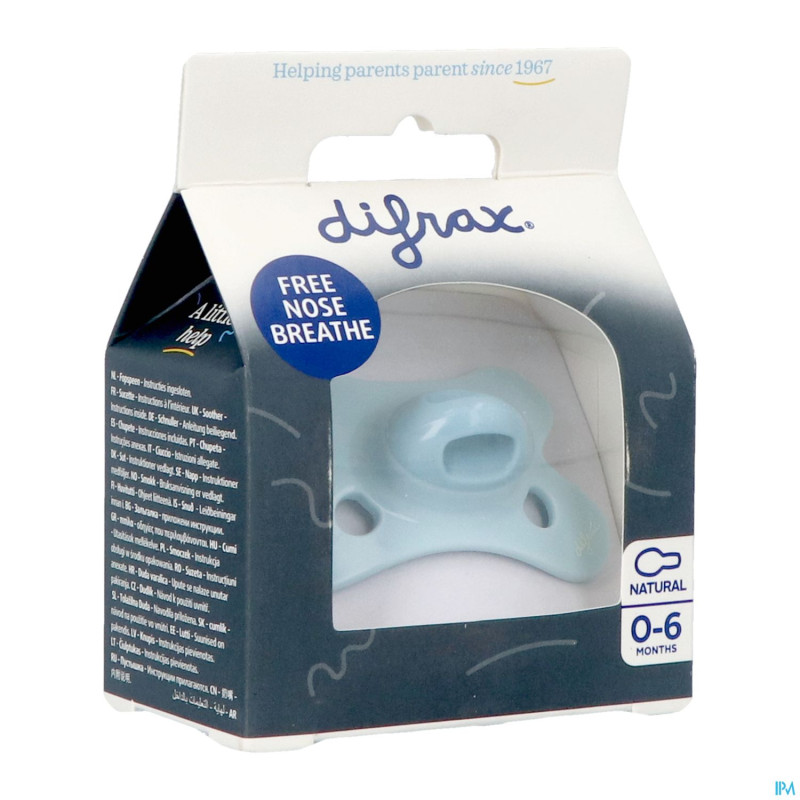 Difrax sucette natural 0-6m special edition blue