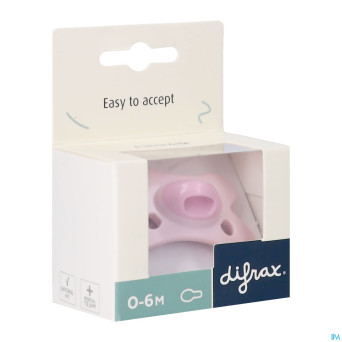 Difrax sucette natural 0-6m spec edit rose quartz