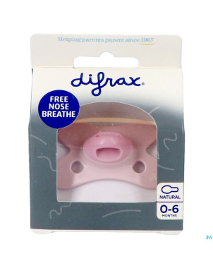 Difrax sucette natural 0-6m spec edit rose quartz