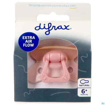 Difrax sucette natural 6m+ spec. edition pink opal