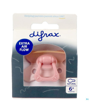 Difrax sucette natural 6m+ spec. edition pink opal