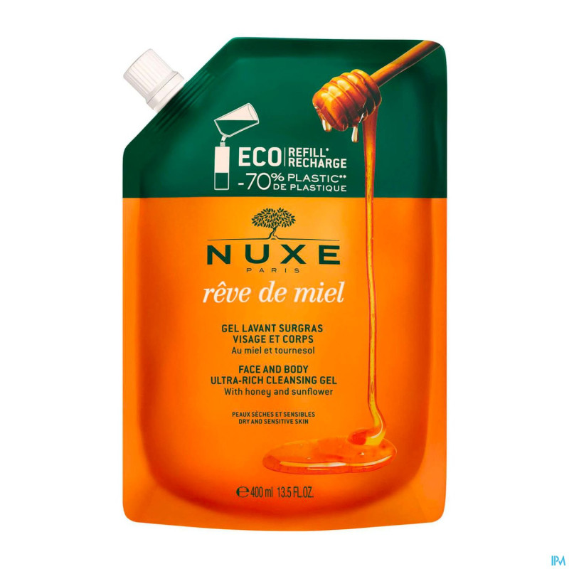 Nuxe reve de miel gel lavant recharge eco    400ml