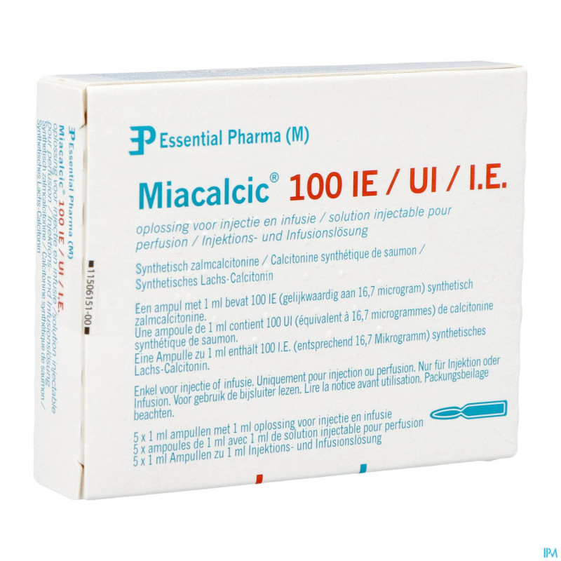 Miacalcic 100ui/ml sol pour inj-perf    amp 5