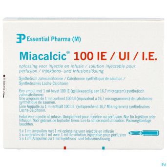 Miacalcic 100ui/ml sol pour inj-perf    amp 5